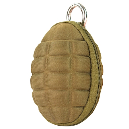 GRENADE KEY CHAIN POUCH, COYOTE BROWN